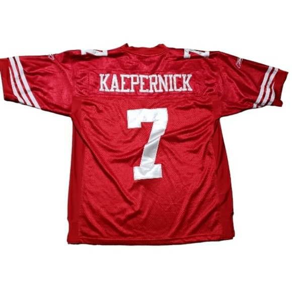 San Francisco 49ers Colin Kaepernick Reebok Red On Field Jersey 7 Womans Size 48 - Picture 1 of 16
